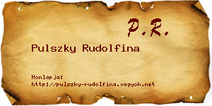 Pulszky Rudolfina névjegykártya